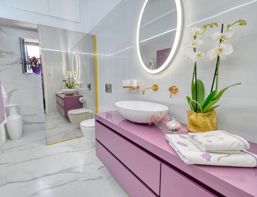 Koupelna v ubytování Casa dei colori