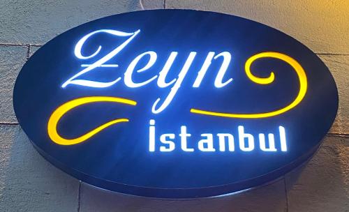 a blue sign that says ein cesar island at Zeyn Otel Istanbul in Istanbul