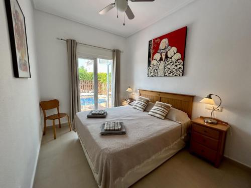 Katil atau katil-katil dalam bilik di Private Villa with pool - CA3LT