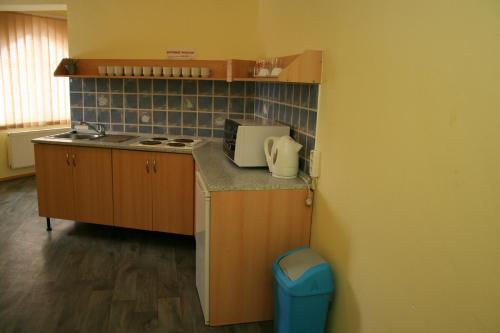 Een keuken of kitchenette bij TJ Lokomotiva Mariánské Lázně