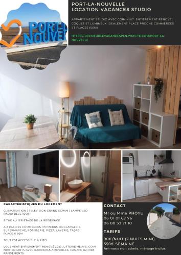 Studio mer Neuf Port la Nouvelle
