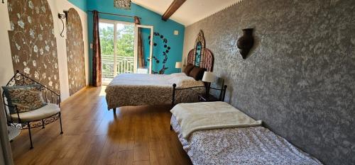 Postel nebo postele na pokoji v ubytování Villa Monplaisir Zen