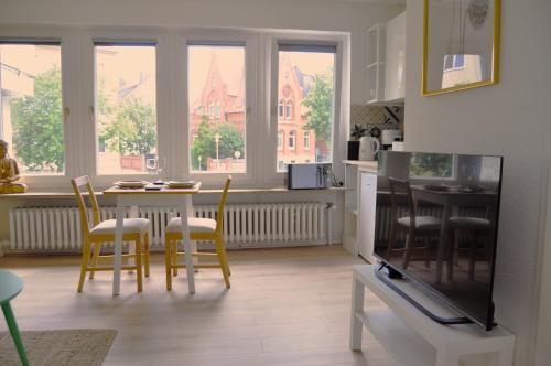 Kuchyň nebo kuchyňský kout v ubytování Akram Appartement II - Studio - Zentral und Ruhig
