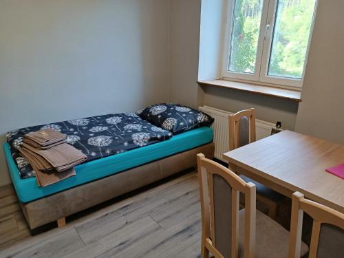 Ένα ή περισσότερα κρεβάτια σε δωμάτιο στο Dolní Žleb 124