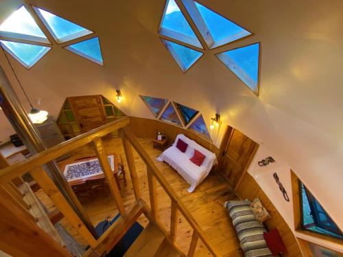 an overhead view of a room with windows at Domo La Luz in Olmué