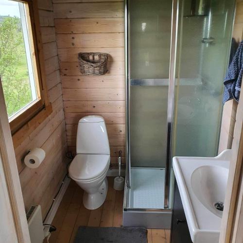 Bilik mandi di Log house with a view - Bjalki