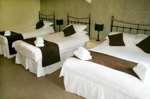 En eller flere senge i et værelse på Anglers Arms
