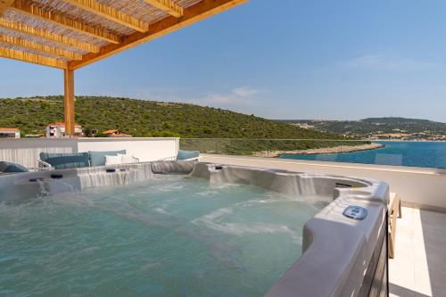 Beachfront Villa Larisa with Whirlpool, Media room