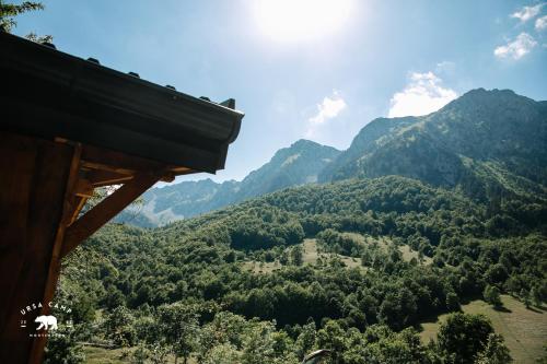 a view of a valley with mountains in the background at Ursa Camp in Gornje Lipovo