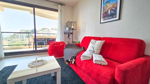 Χώρος καθιστικού στο Vue mer & Tour Odeon - Piscine - Parking - AV