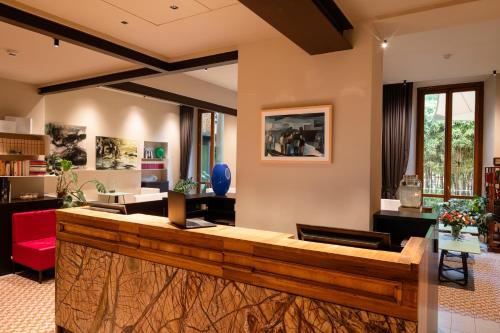 The lobby or reception area at Hotel Caravaggio