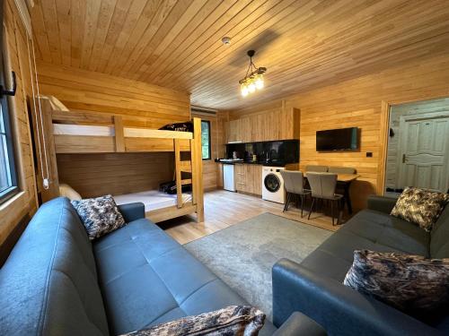 Paye Suite في أوزونغول: غرفة معيشة مع أريكة وسرير بطابقين