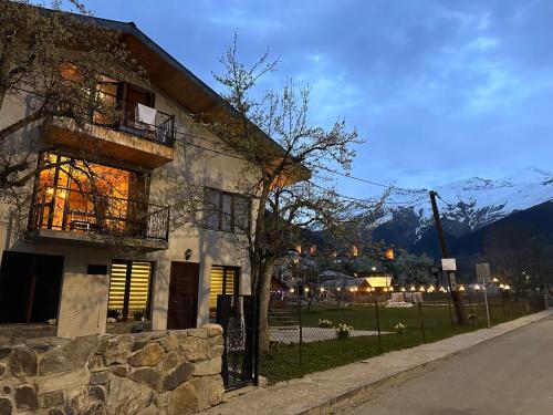 a building on the side of a street at Bala's House in Mestia