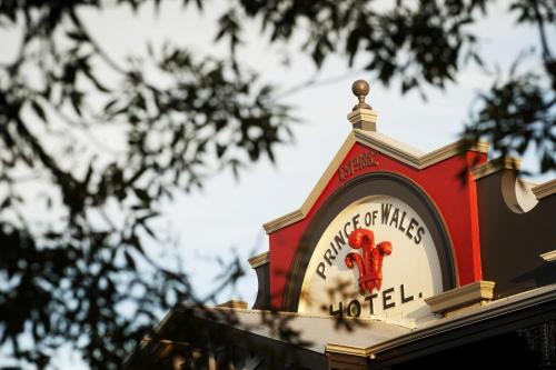 a clock on the side of a building at Prince of Wales Hotel, Bunbury in Bunbury