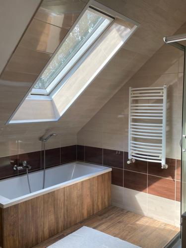 Koupelna v ubytování Dom nad jeziorem Mazury pomost segment 2