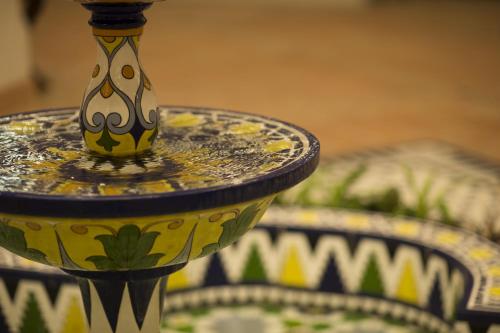 a vase sitting on top of a table at Hotel Shima Spain Mura in Shima