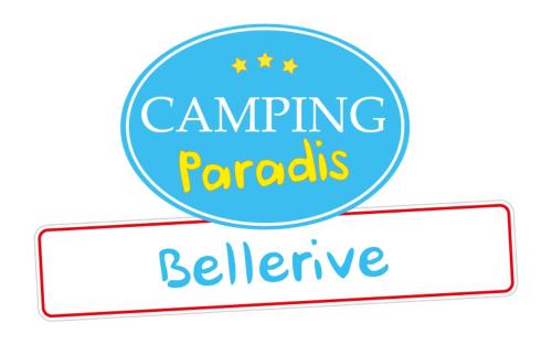 een bord waarop staat: kamperen paradeert bellerive bij Camping Paradis Bellerive in Montfrin