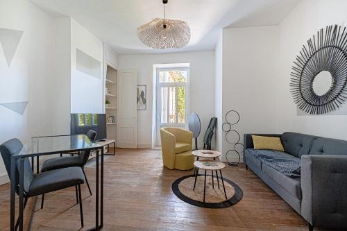 Ruang duduk di Le pied à terre d'ernest