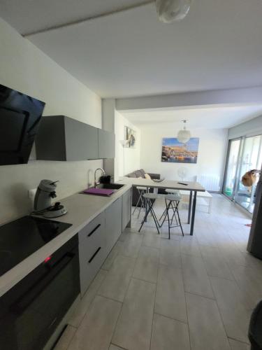 COLLIOURE tres bel appart a 150 metres des plages avec jardin prive et parking dans residence securisee