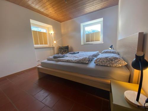 Postel nebo postele na pokoji v ubytování Ferienwohnung Gangsteig