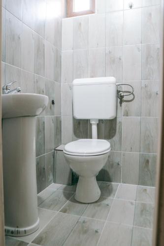 a bathroom with a toilet and a sink at Vucja Gora in Foča
