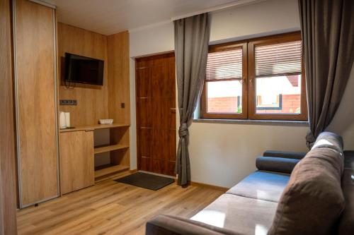 Nhà bếp/bếp nhỏ tại Pokoje Na Wydmie