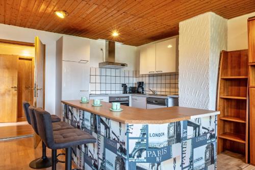 Dapur atau dapur kecil di Ferienwohnung Klee