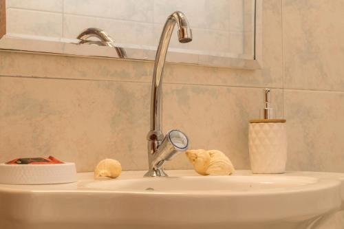 a bathroom sink with a faucet on top of it at Searenity Home in Ropanianá