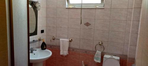 ゴーレムにあるVila Tahiri 2の洗面台とトイレ付きのバスルーム