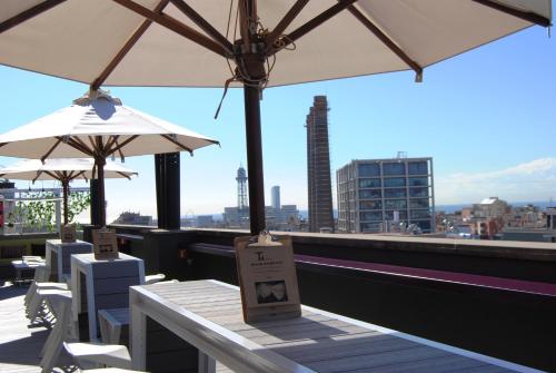 Balkón nebo terasa v ubytování Hotel Barcelona Universal