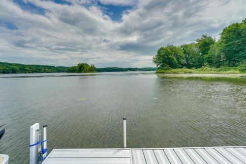a view of a river from a boat at Dock and Yard Games Lakefront Michigan Getaway! in Free Soil