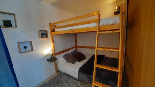 Krevet ili kreveti na sprat u jedinici u okviru objekta Spacieux appartement Tignes le Lac
