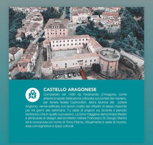 an advertisement for a castleamicamic house in a city at Casa vacanze da CLARA in Castrovillari