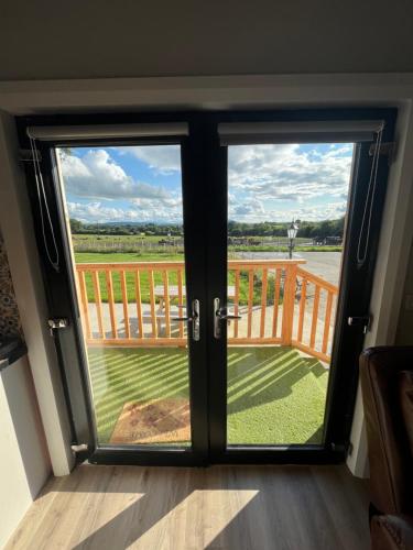 a view from the front door of a house at Knockreagh Farm Cottages Mountain or Cedar views in Kilkenny