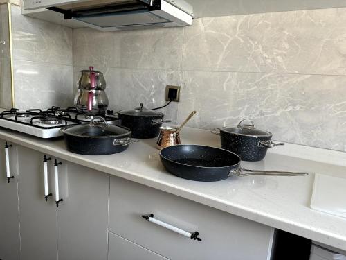 Η κουζίνα ή μικρή κουζίνα στο THE SUİT Residence Daire