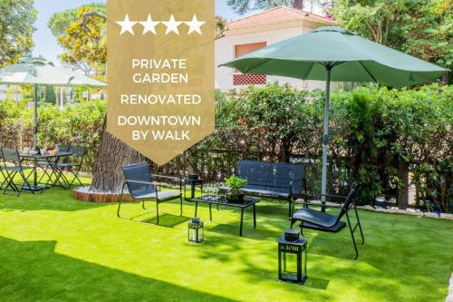 Garden-level apartment 10-min on foot to City Center