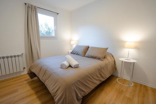 Cama ou camas em um quarto em Casas Los Alamos - Alquiler temporario