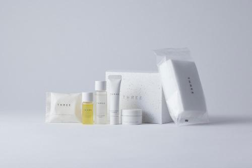 a group of products are sitting on a shelf at The Okura Tokyo in Tokyo