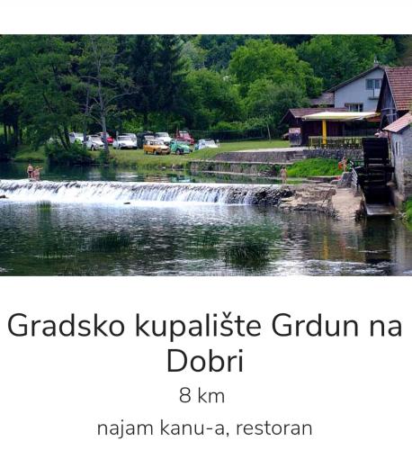 a picture of a river with a waterfall at Kuća za odmor Obitelj Kušan in Veliki Erjavec