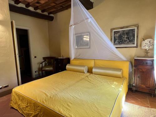 Katil atau katil-katil dalam bilik di La Casa di Francesca tra le Colline di Lucca in Toscana