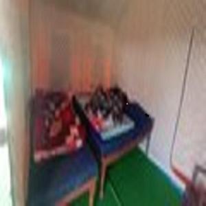 a toy cat laying on a table in a toy room at Himrab Chopta Resort in Chopta