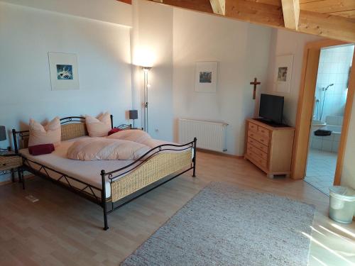 Postel nebo postele na pokoji v ubytování Michl's Villa