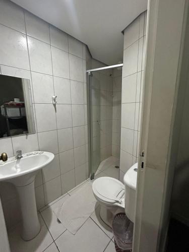Bathroom sa Hostel Carabelas