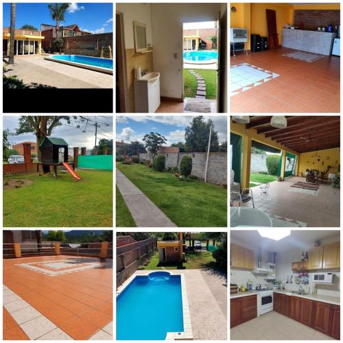 un collage de fotos de una casa y una piscina en Normita en Salta