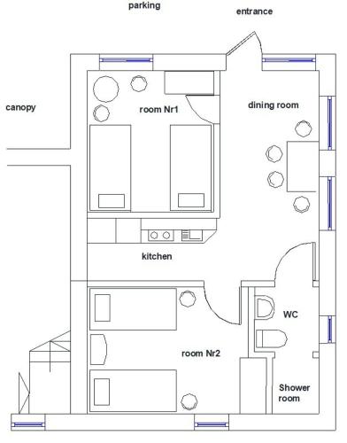 Hostel Jaunvaltesの見取り図または間取り図