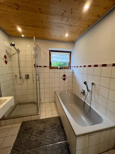 Koupelna v ubytování Ferienwohnung Fuchsbau