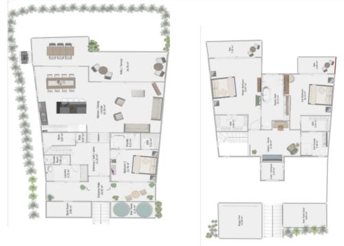 a floorplan and a plan of a house at La Bella Waters 3 - Oceanview's, Pool, Buggy and Transfers in Hamilton Island