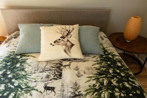 Łóżko lub łóżka w pokoju w obiekcie Punkt Kościelisko, dom górski 800 m od doliny Kościeliskiej