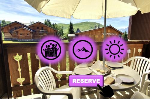 Pieds des pistes - Parking couvert - Plein sud