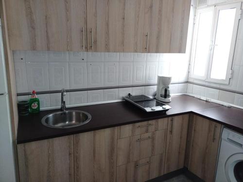 a kitchen with a sink and a counter top at Ático en el Corazón de Sevilla in Seville